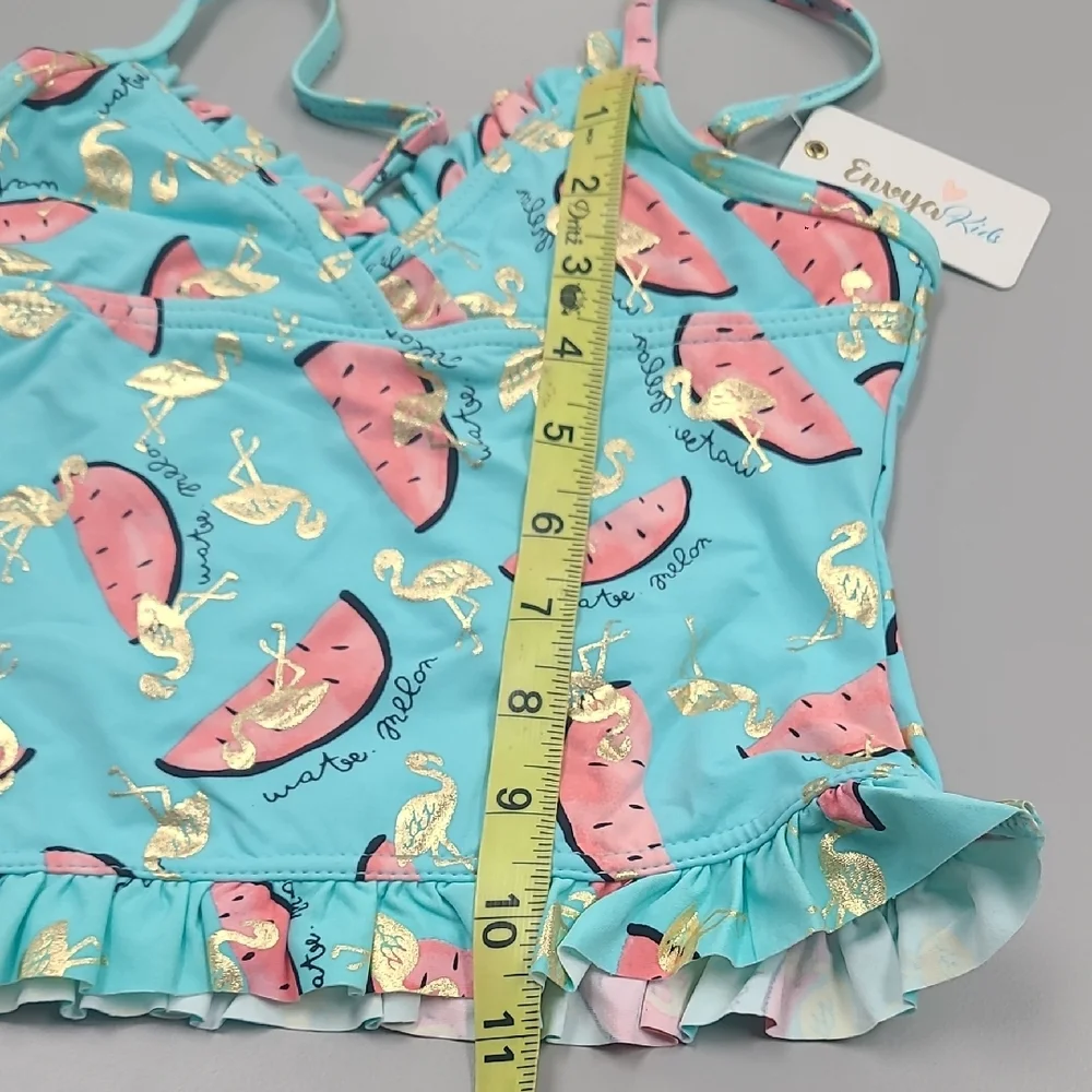 Envya Girls Swim Set - Blue Watermelon Print Size 6 NWT
